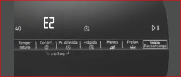 error e2 lavadoras Balay